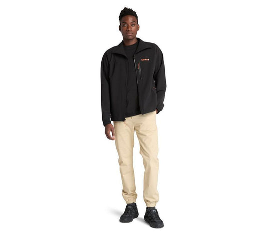 Men's Durable Water-Repellent (DWR) Softshell Jacket (Black)