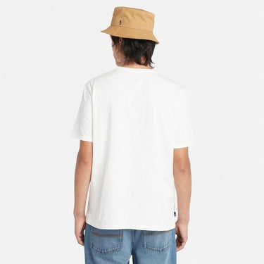 Timberland Merrymack River Garment Dye Logo Graphic T-Shirt Undyed for Mens