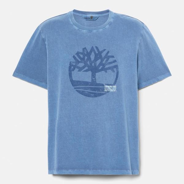 Men's Merrymack River Garment Dye Logo Graphic T-Shirt (Dark Denim)