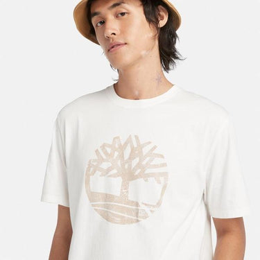 Timberland Merrymack River Garment Dye Logo Graphic T-Shirt Undyed for Mens