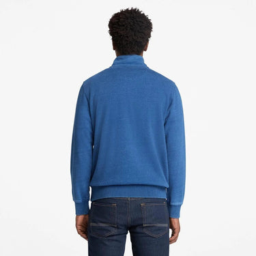 Men's Indigo 1/4 Zip Sweatshirt