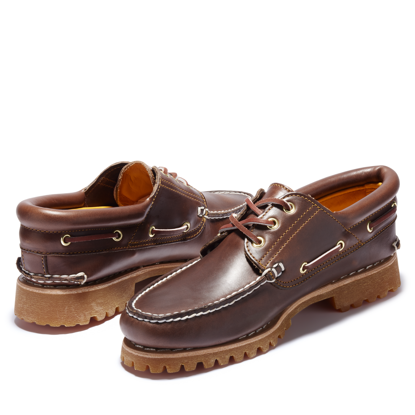 Men's Timberland 3-Eye Lug Boat Shoe (Brown)