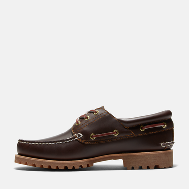 Men's Timberland 3-Eye Lug Boat Shoe (Brown)