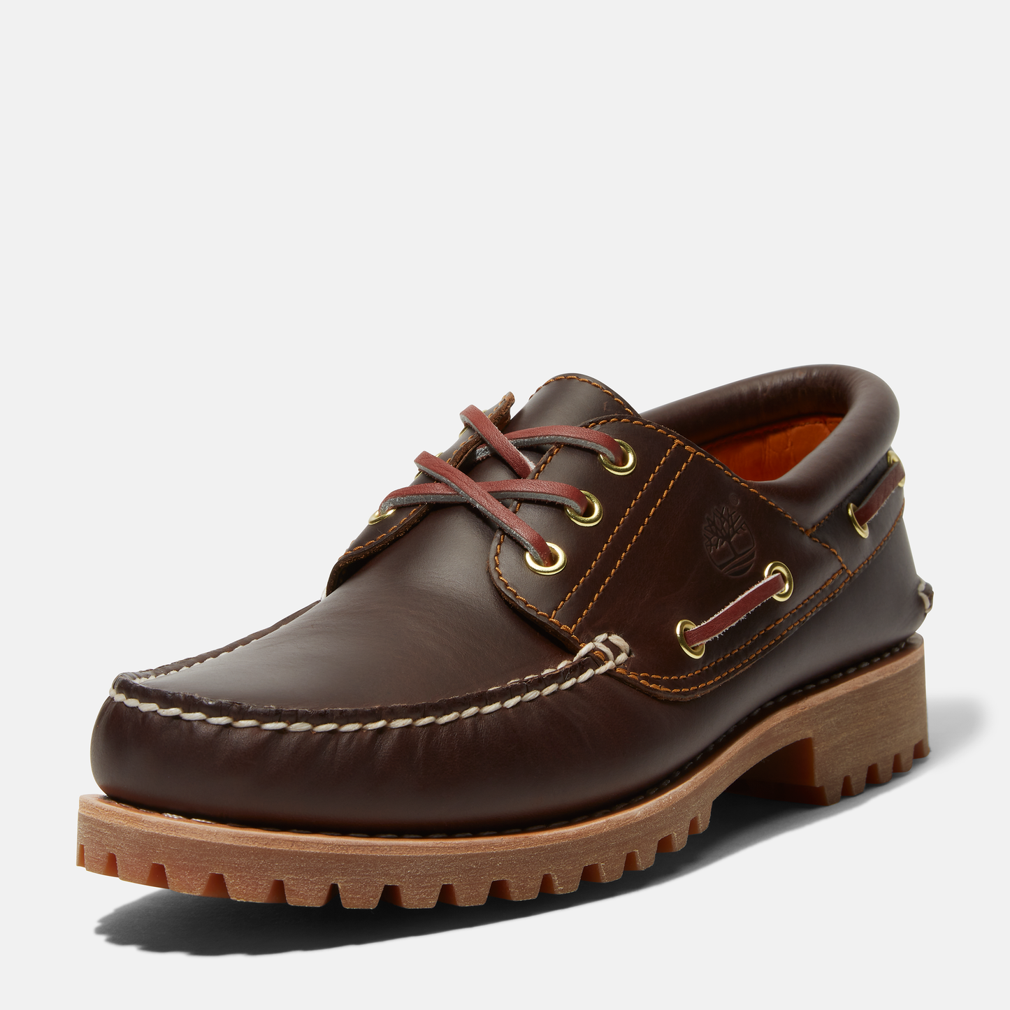 Men's Timberland 3-Eye Lug Boat Shoe (Brown)