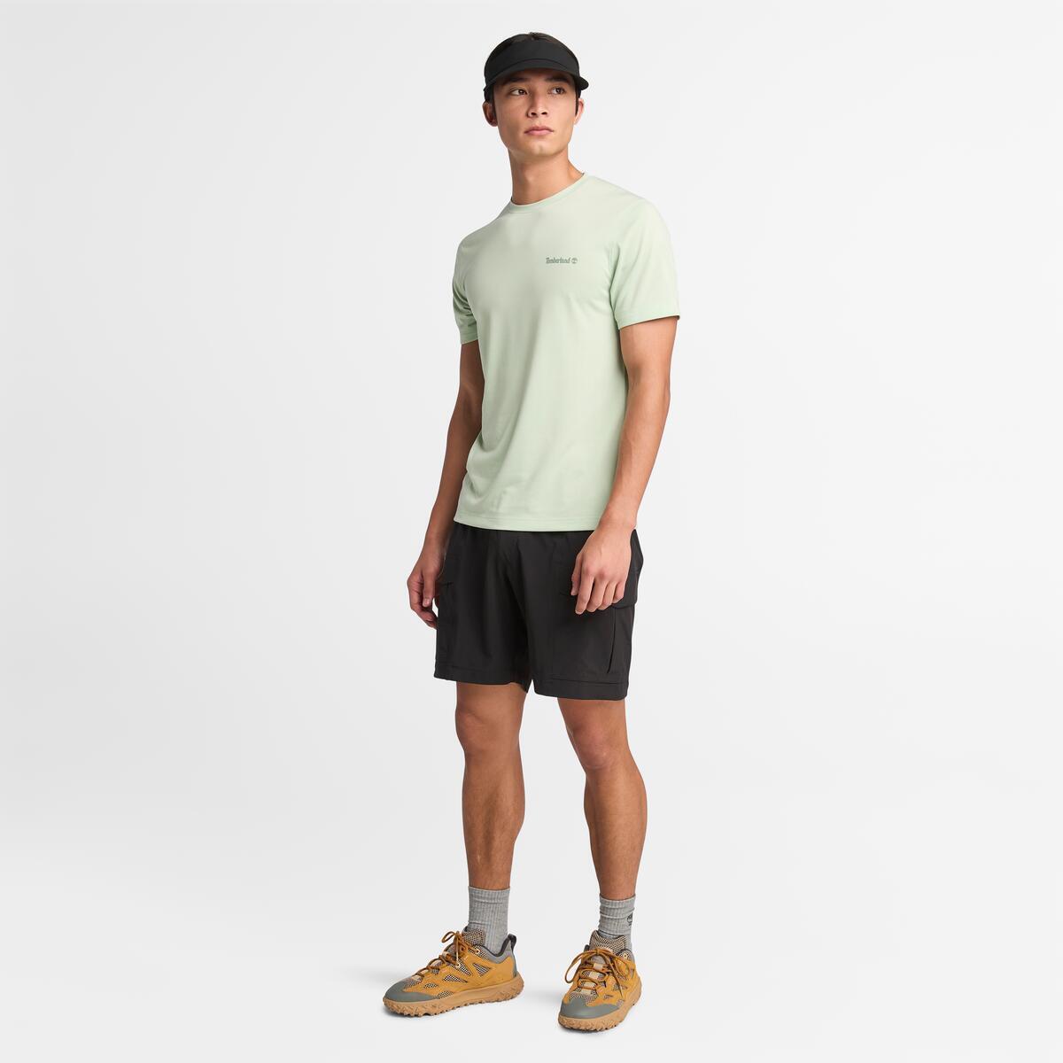 Timberland Short Sleeve Tshirt Cameo Green for Mens