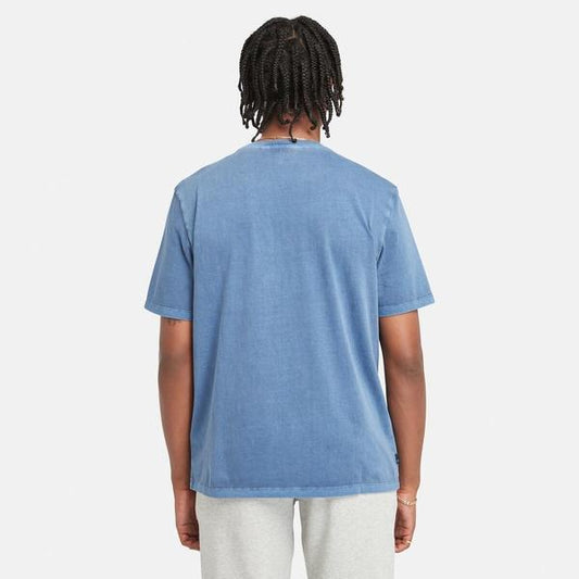 Men's Merrymack River Garment Dye Logo Graphic T-Shirt (Dark Denim)