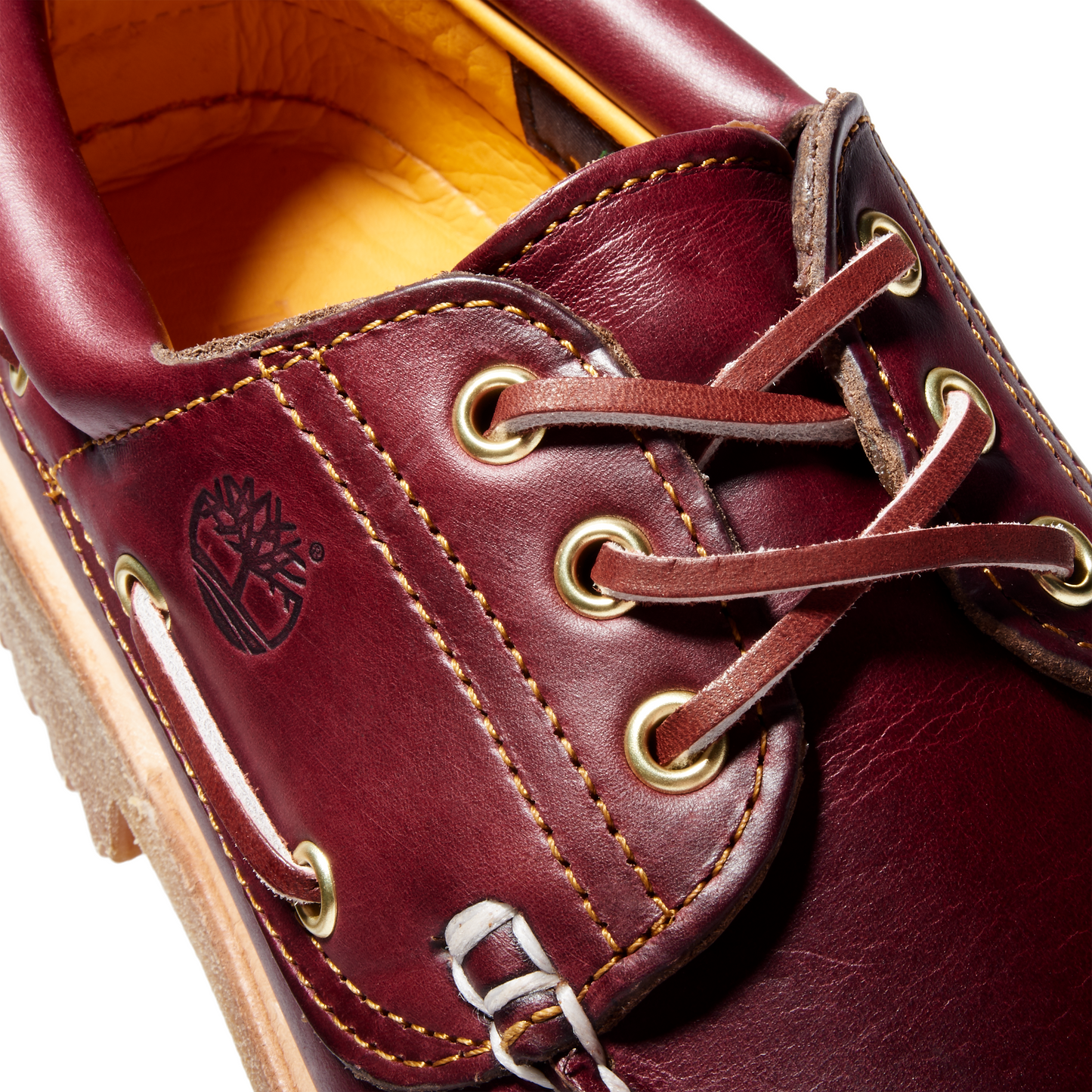 Men's Timberland 3-Eye Lug Boat Shoe (Burgundy)