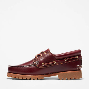 Men's Timberland 3-Eye Lug Boat Shoe (Burgundy)