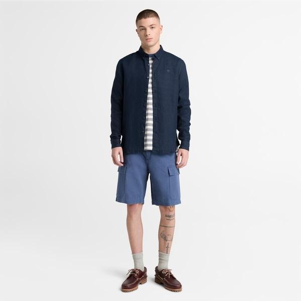 Men’s Brookline Cotton-Linen Cargo Short (Oceana)