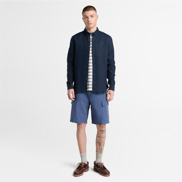 Men’s Brookline Cotton-Linen Cargo Short (Oceana)