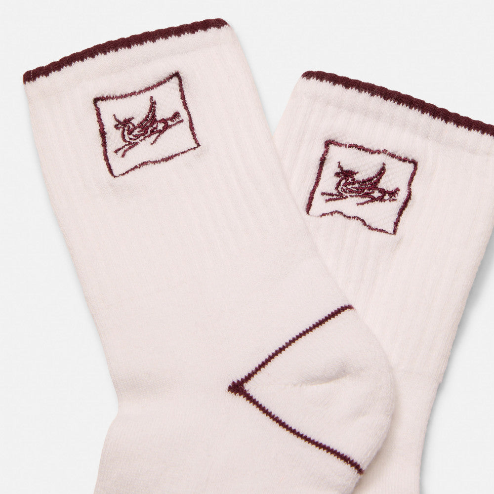 Year of the Horse Quarter Sock (White)