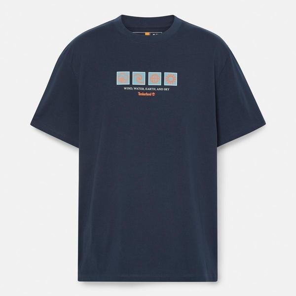 Men's Front Graphic T-Shirt (Dark Sapphire)