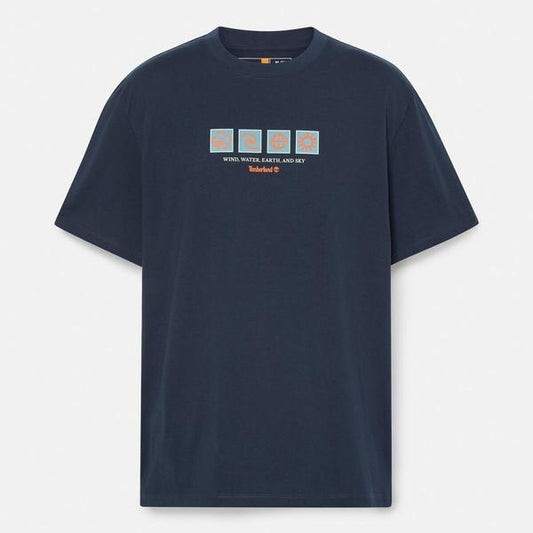 Men's Front Graphic T-Shirt (Dark Sapphire)