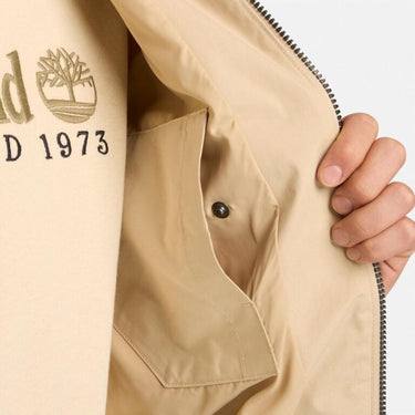 Men’s Durable Water Repellent Bomber Jacket (Safari)