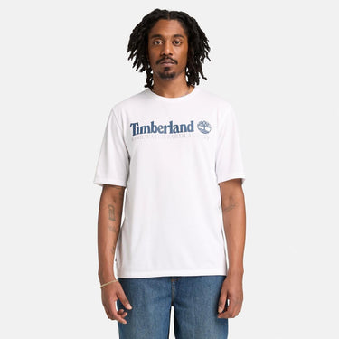 Men's Uv-Protection Logo Short Sleeve T-shirt (White)