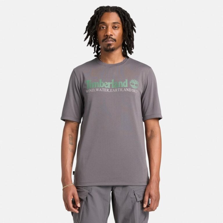 Men's Uv-Protection Logo Short Sleeve Tee(Blackened Pearl)