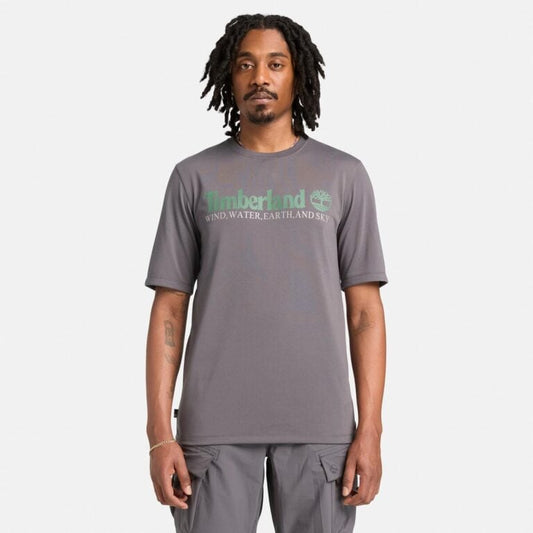 Men's Uv-Protection Logo Short Sleeve Tee(Blackened Pearl)