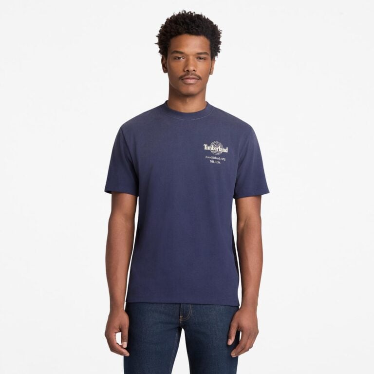 Men's Sunfaded Back Tree Logo Graphic Tee (Peacoat)