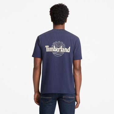 Men's Sunfaded Back Tree Logo Graphic Tee (Peacoat)