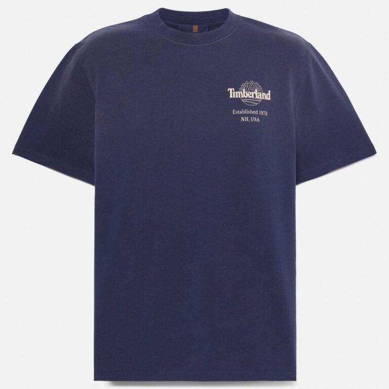 Men's Sunfaded Back Tree Logo Graphic Tee (Peacoat)