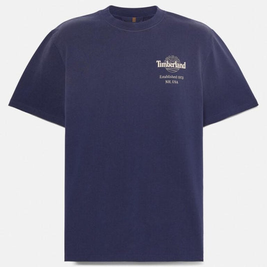 Men's Sunfaded Back Tree Logo Graphic Tee (Peacoat)