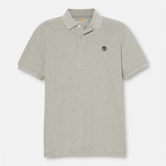 Men’s Millers River Tipped Pique Short Sleeve Polo (Medium Grey Heather)