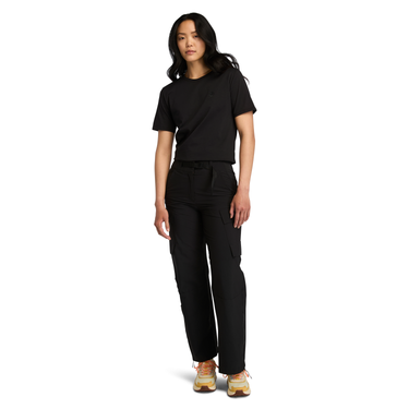 Women's Embroidered Logo T-shirt (Black)