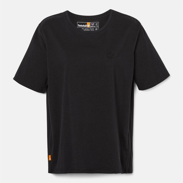Women's Embroidered Logo T-shirt (Black)