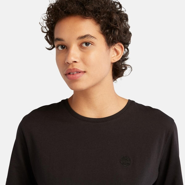 Women's Embroidered Logo T-shirt (Black)