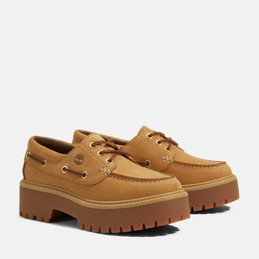 Women’s Stone Street Platform Boat Shoe (Wheat)