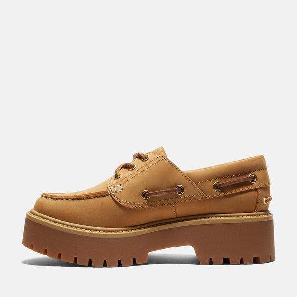 Women’s Stone Street Platform Boat Shoe (Wheat)