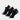 Women's 3PP No Show with Blister Pad (Jet Black)