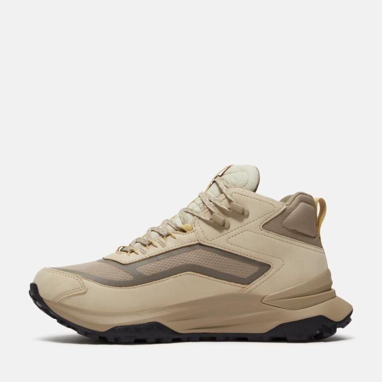 Men’s Motion Access Mid Waterproof Sneaker (Light beige Ripstop)