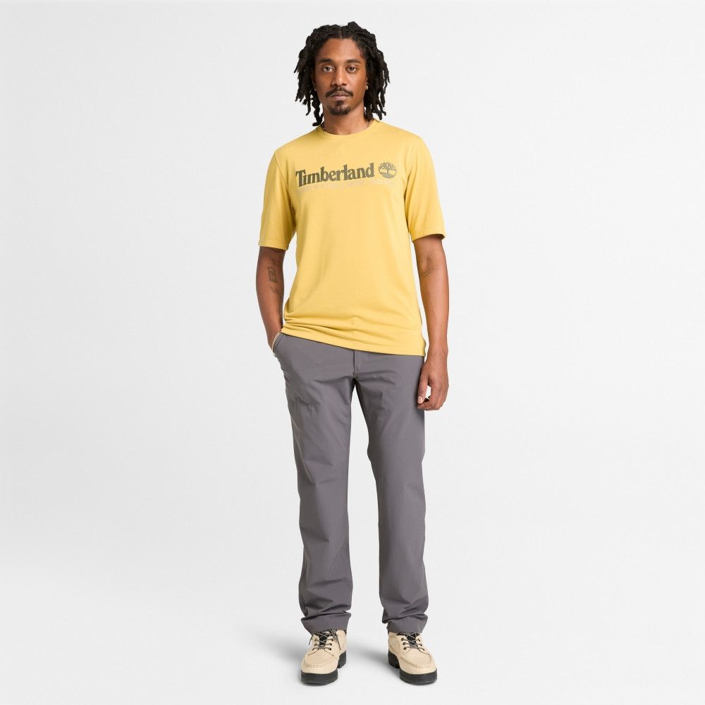 Men's Uv-Protection Logo Short Sleeve T-shirt (Olivenite)