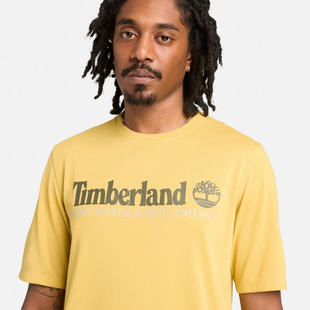 Men's Uv-Protection Logo Short Sleeve T-shirt (Olivenite)