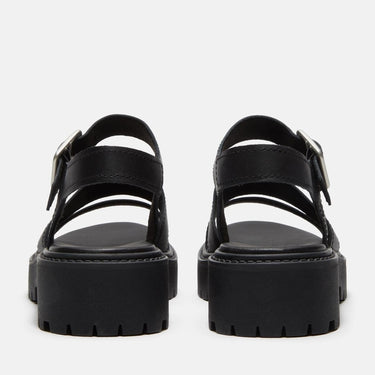 Women’s Stone Street Platform Backstrap Sandal (Black full grain)