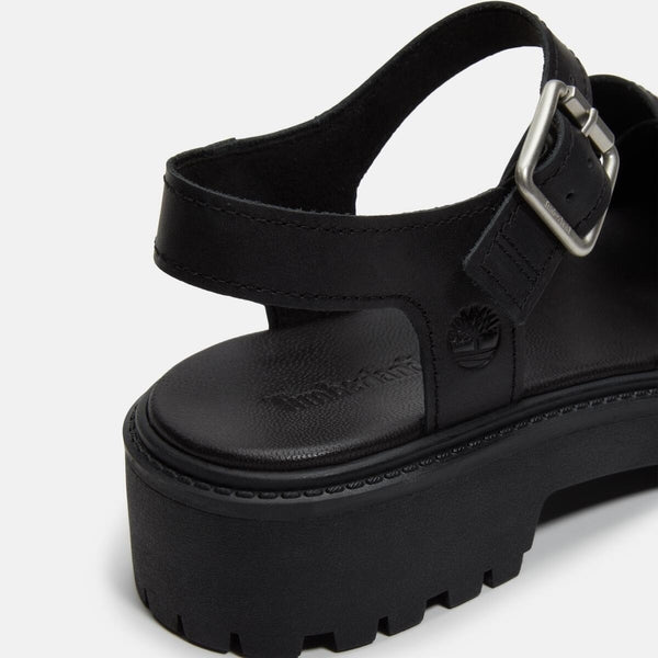 Women’s Stone Street Platform Backstrap Sandal (Black full grain)