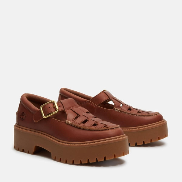 Women’s Stone Street Platform Buckle Shoe (Rust Full Grain)