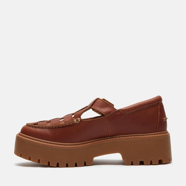 Women’s Stone Street Platform Buckle Shoe (Rust Full Grain)