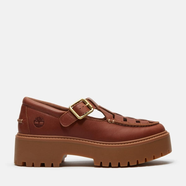 Women’s Stone Street Platform Buckle Shoe (Rust Full Grain)