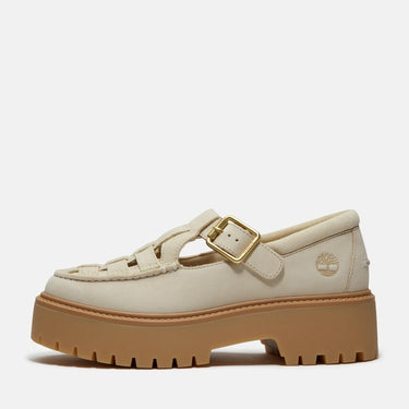Women’s Stone Street Platform Buckle Shoe (Light Beige Suede)