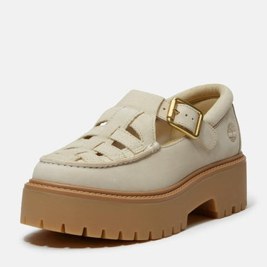 Women’s Stone Street Platform Buckle Shoe (Light Beige Suede)