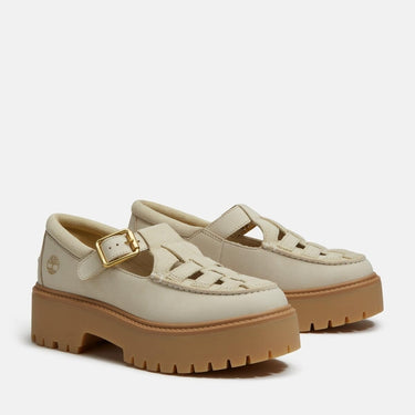Women’s Stone Street Platform Buckle Shoe (Light Beige Suede)