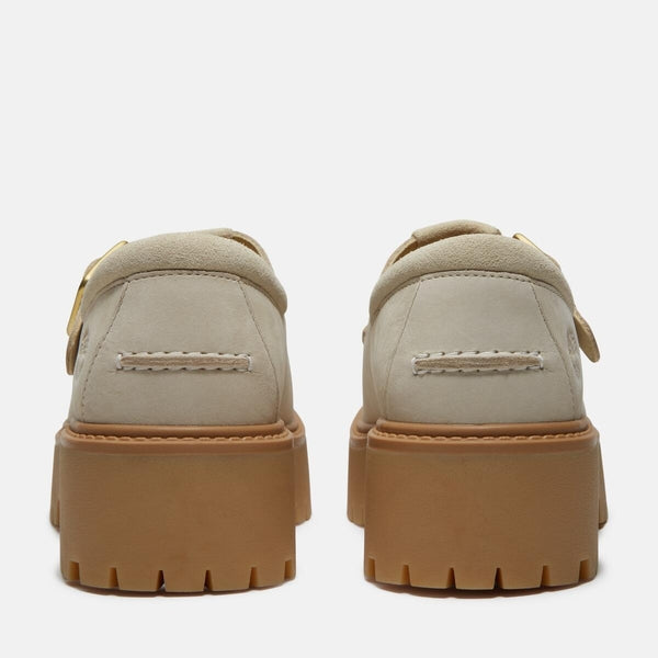 Women’s Stone Street Platform Buckle Shoe (Light Beige Suede)