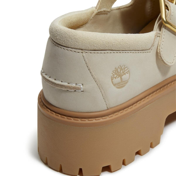 Women’s Stone Street Platform Buckle Shoe (Light Beige Suede)