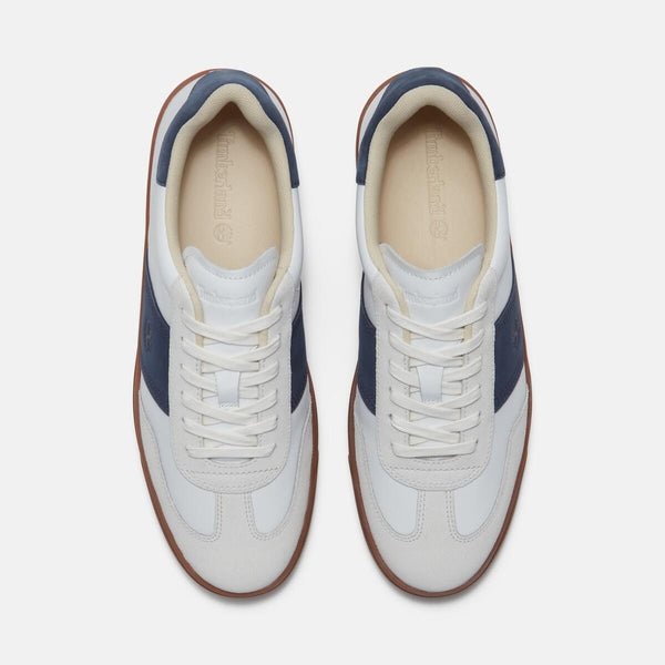 Men’s Lisbon Street Sneaker (White Full Grain with Dark Blue)