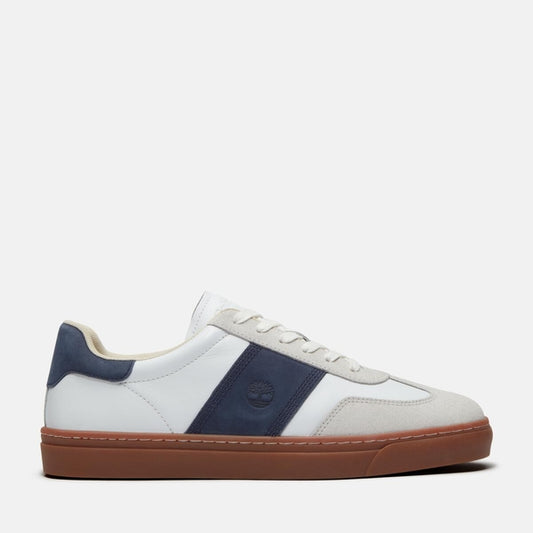 Men’s Lisbon Street Sneaker (White Full Grain with Dark Blue)