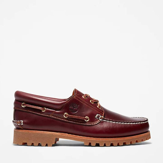Men's Timberland 3-Eye Lug Boat Shoe (Burgundy)
