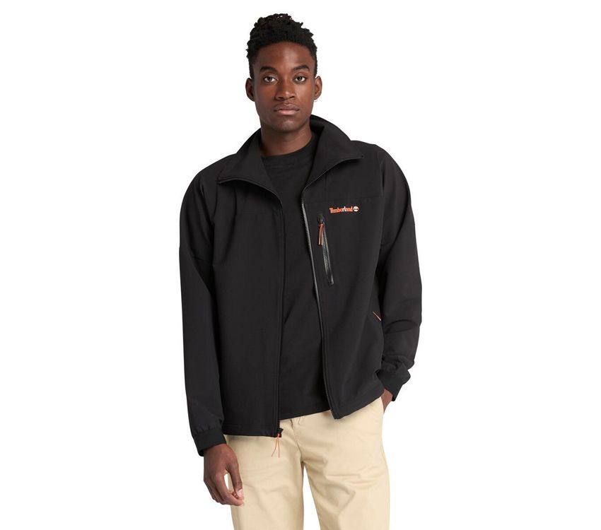 Men's Durable Water-Repellent (DWR) Softshell Jacket (Black)