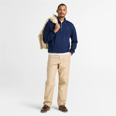 Men's Indigo 1/4 Zip Sweatshirt